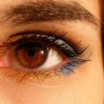 Øje med kontaktlinse